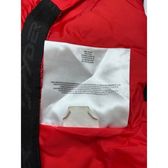 Spyder Kids Size 18 Puffer Jacket Black Gray Full Zip‎ Hooded Winter Coat - Picture 12 of 13